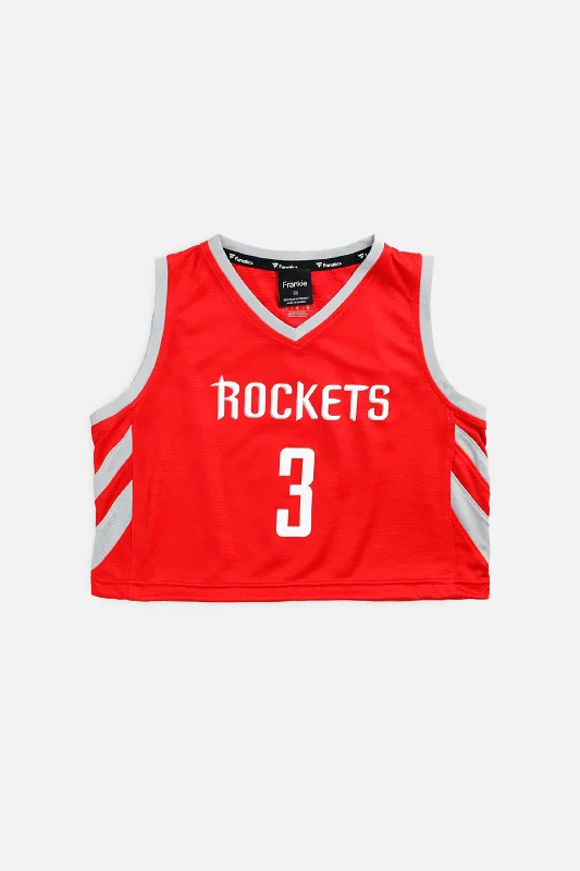 loose fit athletic hoodieRework Houston Rockets NBA Crop Jersey - XS