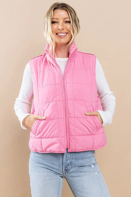 boho dressMaking Memories Pink Puffer Vest