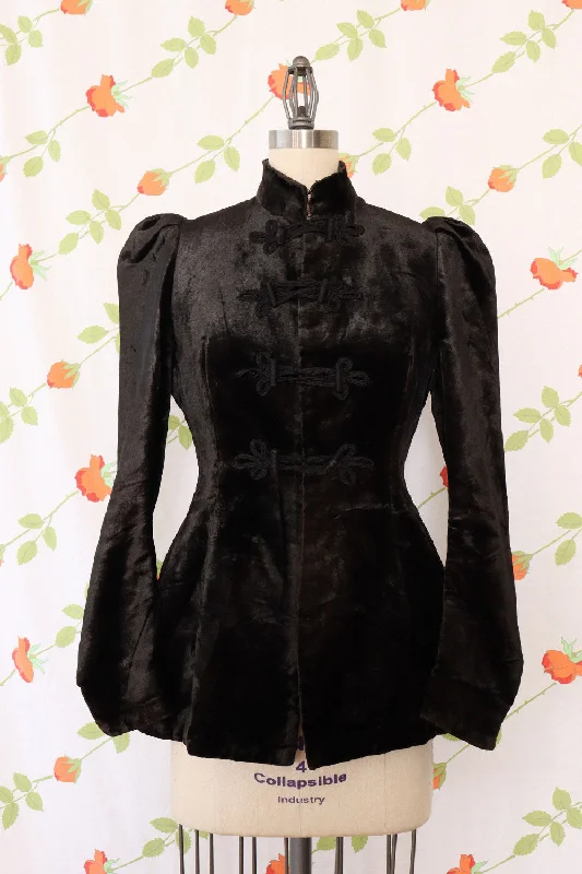 oversized coatVictorian Ebony Velvet Jacket XS