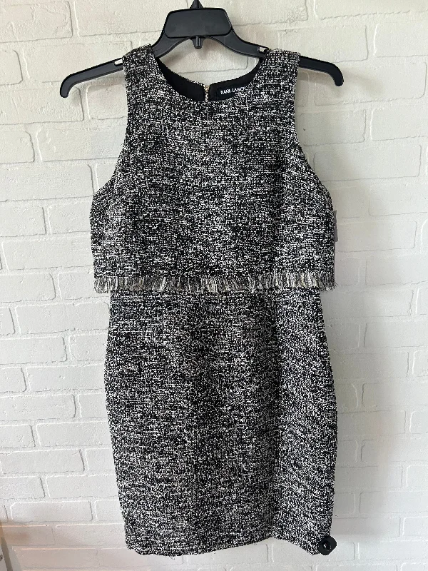 sleeveless dressDress Designer By Karl Lagerfeld In Black & White, Size: M