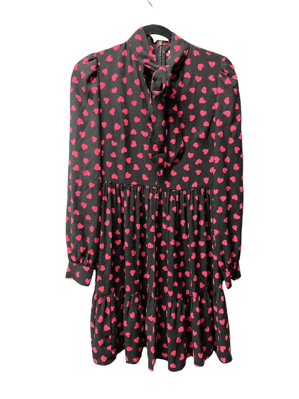 casual evening dressDress Designer By Kate Spade In Black & Pink, Size: 0