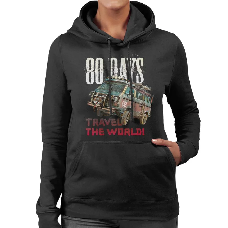 comfortable stylish hoodieVolkswagen 80 Days Travel The Globe Women's Hooded Sweatshirt