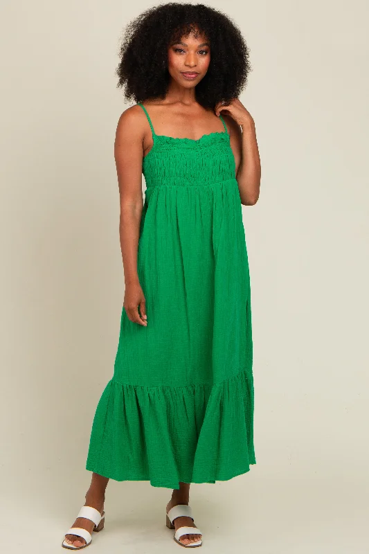 mini dressGreen Smocked Maxi Dress