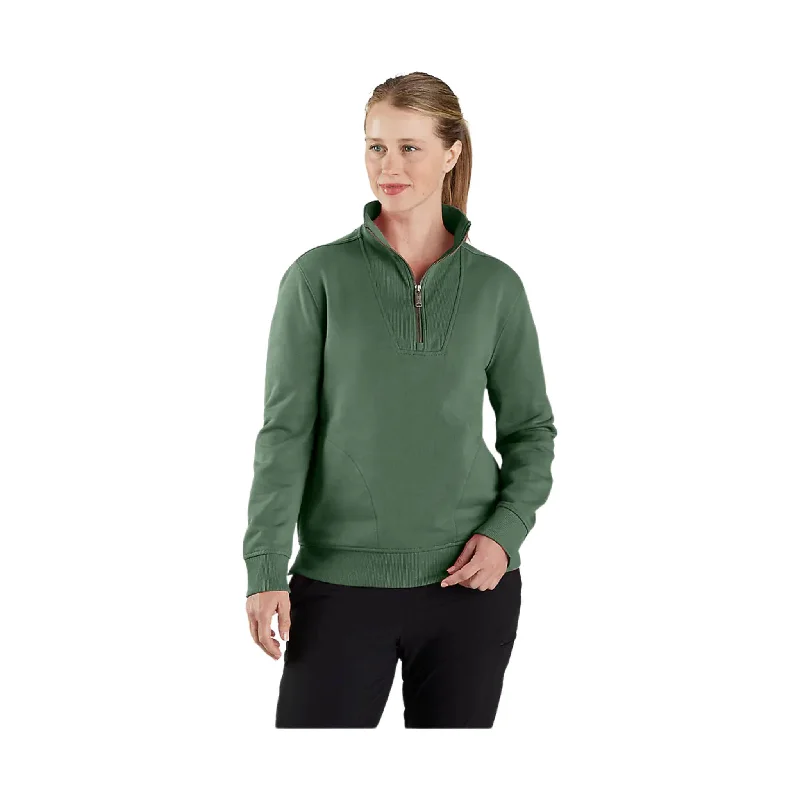 Carhartt Women's Tencel Fabric 1/2 Zip Sweatshirt - Frosted Balsam - ONLINE STORE CREDIT/EXCHANGE ONLY